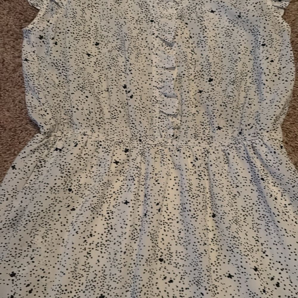 White Ruffle Mini Dress - Picture 4 of 7